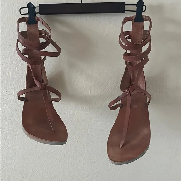 Brown Strappy Sandals - Picture 1 of 7